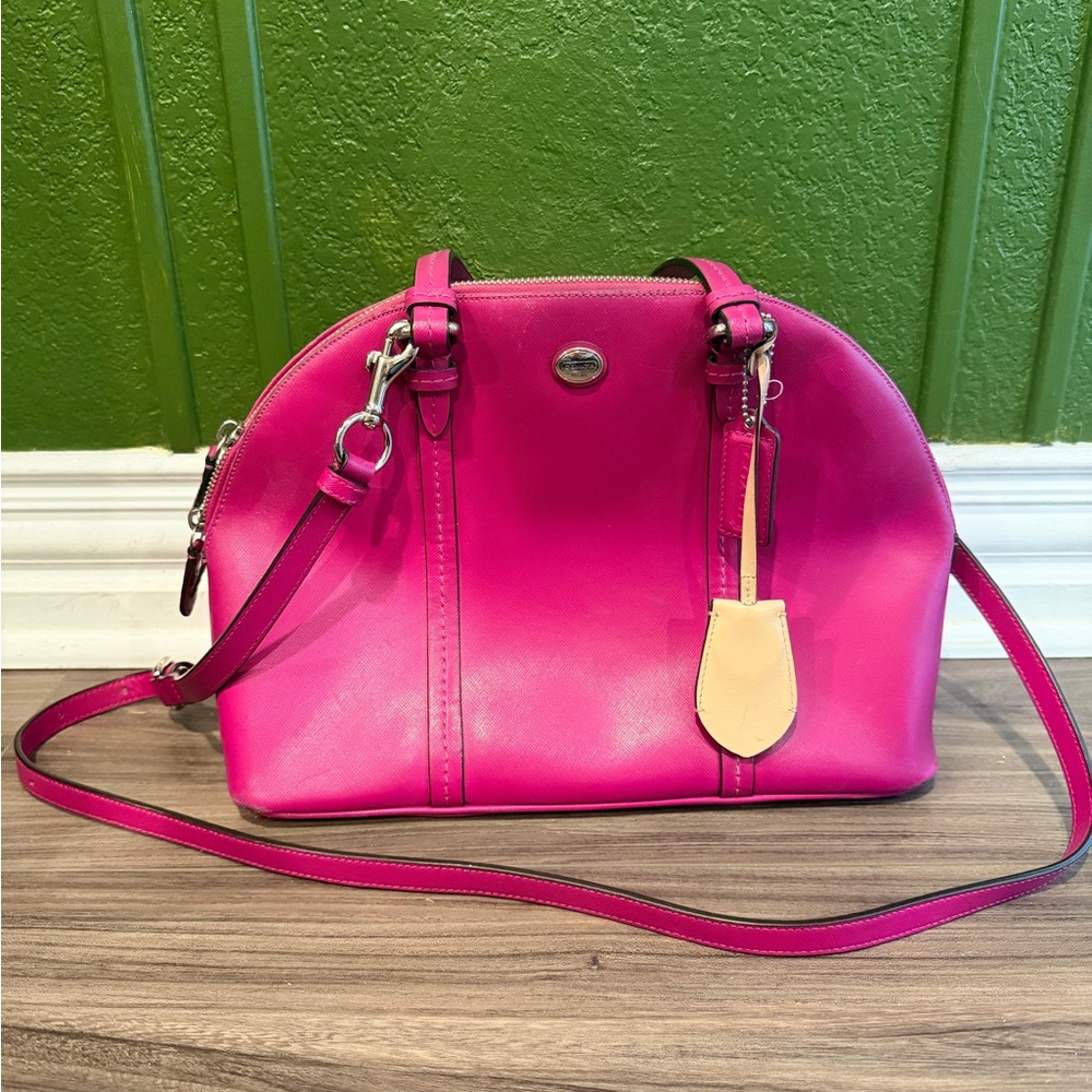 Coach Pink Leather Handbag/Shoulder Bag